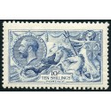 1915 De La Rue Printing, 10/- pale blue, very fine MH. Spec. no. N70(4)