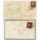 1842 covers with 1d red-brown issues from Invergordon with red-brown and black MCs 