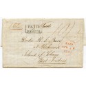 1839 SCARCE entire "PAID AT PERTH" h/s sent to TOBAGO, West Indies.
