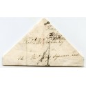 1837 TRIANGULAR cover from Richmond, Surrey, to Dublin with "1" charge h/s