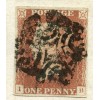 1841 1d red-brown pl 5 on SUPERB hand illustrated letter to Chelmsford from London, black Maltese X