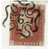 1841 1d red-brown pl 34 GE on cover to Sheffield being tied by superb London No 6 in Maltese X