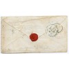 1854 cover 1841 1d red-brown Kendal to USA via Liverpool with “411” numeral + New York ds