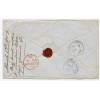 1859 cover with 6d pale lilac - “Officers Privilege” rate - Hong Kong tied  “250” Devonport numeral 