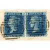 Scarce 1865  wrapper with 2 x 1858 2d blue plate 9 issue paying the 4d rate to Algeria 