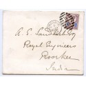 1887 5d dull purple and blue die 1 “Jubilee”, on cover London to India