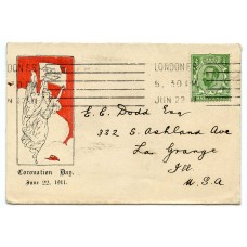 RARE 1911  ½d  Downey   “Coronation Day” FDC June 22 1911