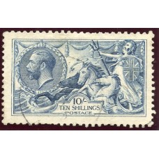 1915 De La Rue 10/- pale blue very fine used with c.d.s.. S.G. 413.