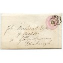 1843 1d pink p/stat  to Edinburgh superb strike London No “8” in  Maltese cross