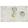 RARE 1856 Anti-Slavery Propaganda Envelope Preston to Barnsley with 1855 1d + 2d