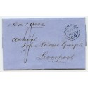 1858 cover  Rio de Janeiro to Liverpool  British P.O.  cds + RARE “Liverpool” experimental ds