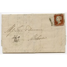 1845 cover with 1d red-brown to Melrose with Glencarradle Guaranteed Post handstamp.