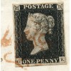 1840 cover with 1d black pl 1b from Dornoch, Sutherland, to Inverness with red MC.