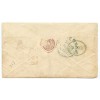 1853 1d pink postal stationery envelope to Bedford, Mass, U.S.A. from Aberdeen.