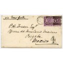 1872 cover with a pair of the 6d mauve from Beauly, Inverness to Orizaba, Mexico.