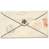 1865 cover with 2d +4d issues addressed to Melbourne, Victoria, from Aberdeen.