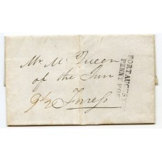 1837 cover from Glenevis Distillery "Fort Augustus/ Penny Post " handstamp.
