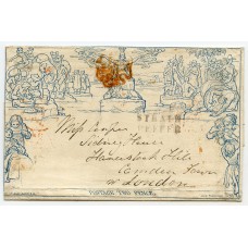 1840 2d Mulready wrapper from Strathpeffer, Scotland, addressed to London.