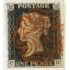 1840 cover with 1d black pl 2 with double-lined Stonehaven MC in red ink.