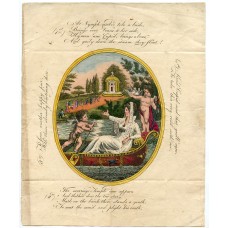 1819 printed hand-coloured "Valentine" wrapper from Banff, Scotland.