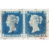 1840 cover, 2d blue pl 1 pair cancelled by the Aberdeen "ruby" Maltese cross.