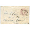 1846 1d pink postal stationery envelope from Lochmaddy, North Uist to Glasgow.