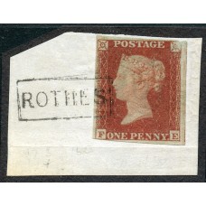 1857 1d rose-red issue with "Acharacle", Argyllshire, type V Scots Local handstamp.