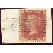 1857 1d rose-red issue with "Deerness" Orkney Islands, type V Scots Local mark.