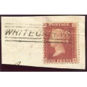 1857 1d rose-red with "Whitecairns" Aberdeenshire, type V Scots Local mark.