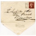 1859 envelope bearing "Gortloch" Inverness-shire Scots Local handstamp.