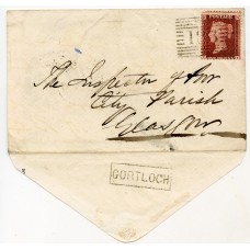 1859 envelope bearing "Gortloch" Inverness-shire Scots Local handstamp.