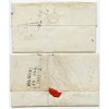 1841 covers bearing 1d black and 1d red from Tonque, with manuscript cancellations.