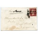 1858 cover with 1d with type VIII "Hopeman" Scots Local handstamp. 