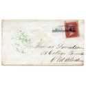 1858 cover with 1d with RARE  type V "Aucharnie" Scots Local handstamp. 