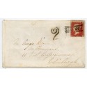 1860 cover with 1d with type V "Balfour" Orkney Islands, Scots Local handstamp.