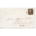 1856 cover with 1d with type VIII "Garderhouse" local mark, Shetland Islands.