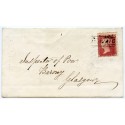 1860 cover with 1d with type V "Miavaig" Isle of Lewis, Scots Local handstamp.