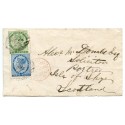 1869 cover from Prince Edward Island addressed to Isle of Skye with 3d and 6d issues.