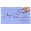 1872 cover with a pair of the ½d rose-red  from plate 9, from Beauly, Scotland.