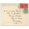 1906 envelope with EVII 2x1d and ½d from Mallaig addressed to France.