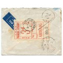 1931 envelope from Arisaig, to Amman, Jordan, with L.N.E.R. Railway letterstamp.