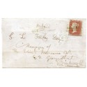 1858 cover with 1d with type VIII "Aultbea" Ross-shire Scots Local handstamp.