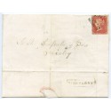 1858 cover - 1d with type VIII "Tighyarry" Isle North Uist, Scots Local namestamp.