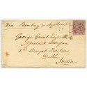 1860 cover with 6d lilac to India with type V "Arisaig" Scots Local handstamp