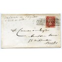 1857 cover - 1d with type IV "Coran Coran" Argyllshire, Scots Local handstamp.