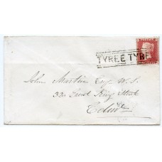 1859 cover - 1d with type IV "Tyree Tyree" Isle of Tyree Scots Local handstamp. 