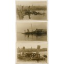 1927 three real photographic postcards of "R.M.S. Grenadier" submerged in Oban.