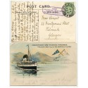 1905 postcard with ½d EVII with the "New Turbine Steamer "Queen Alexandra" cachet.