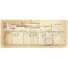 1903 Parcel Way-Bill bearing oval "Caledonian Steam Packet Co Ltd "Ivanhoe" cachet.