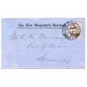 1900 I.R. Official 1d on cover from Inverness to Stornoway